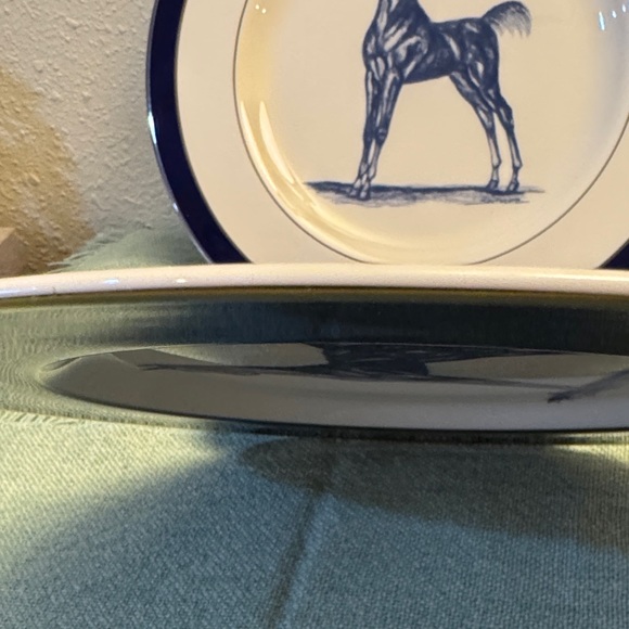 Elegant Blue and Gold Horse Design Plates - Picture 14 of 15